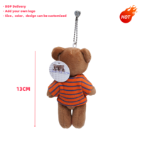 2025 jouets chauds pour enfants mini ours en peluche personnalisé avec t-shirt peluche porte-clés jouet personnalisé porte-clés en peluche animal jouet