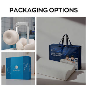 כרית שינה אורתופדית ארגונומית מותאמת אישית של קינגקדי, מספוג זיכרון לצוואר, עם תעודת OEKO-TEX ו- CertiPUR-US - Product Image 6