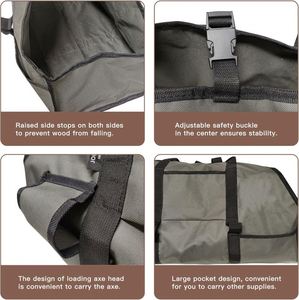 Échantillon Gratuit : Sac de Transport Robuste pour Bois de Chauffage Oxford – Grand Sac de Camping pour Bûches, Idéal pour l'Utilisation Intérieure - Product Image 4