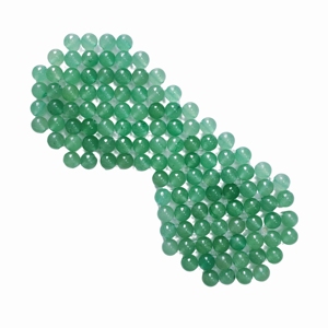 New Design Green Aventurine Beaded Cooling Eye Cover, Flexible Gemstone Mask for Reducing Eye Fatigue and Dark Circles - Product Image 5