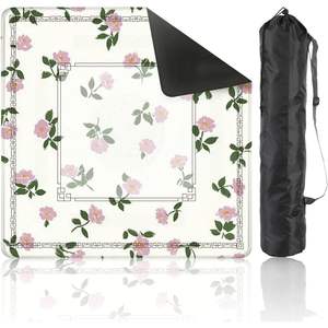 Vintage 31.5"x31.5" Non-Slip Noise-Reducing Mahjong Mat Cute Roses for Poker Dominoes <b>Other</b> <b>Board</b> Games Party Accessory - Product Image 1