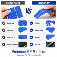 Spatule en plastique PP anti-rayures pour application de film TPU PPF, protection de vitres, film teinté, protection d'écran, outil manuel
