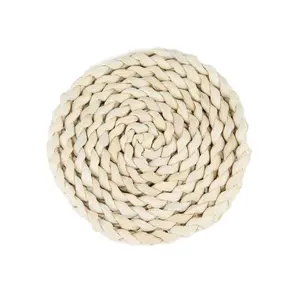 Handmade Round Made Of Corn Husk Wipeable Heat-insulating Mat Antiskidding Flower Shaped Tableware Placemats for dining table