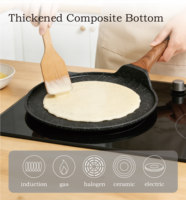 Wajan Crepe Anti Lengket 20/24/28CM Grosir Pabrik, Wajan Masak Aluminium Die Cast, Wajan Penggorengan Tahan Lama