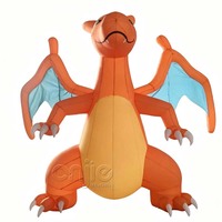 Personnages de dessins animés gonflables géants, modèle de dragon Charizard, dragon de feu gonflable pour événement