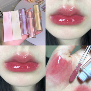 Cappuvini Jelly <span class=keywords><strong>Lip</strong></span> Glaze <span class=keywords><strong>Lip</strong></span> Tint Tahan Lama Kosmetik Cair Pelembab Bibir Lipstik Kristal Korea Glass <span class=keywords><strong>Gloss</strong></span> - Product Image 4