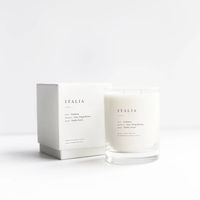 Bougie d'aromathérapie personnalisée LANJO, pot en verre rond, cire de soja, parfum frais, coffret cadeau pour la fête des mères, Chine