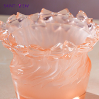 Articles de mariage de cuisine de pot de sucrier en verre de cristal de ruban