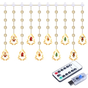 Luces de Cortina Navideñas, 8 Modos, 120 LED, Guirnalda Decorativa para Ventana, con Control Remoto, Luces de Hadas para Habitación, Fiestas - Product Image 2