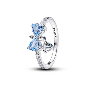 Anillo <span class=keywords><strong>de</strong></span> Plata Pura Pan Family, Nuevo Estilo, Simple, con Flores y Mariposas, Ligero y Lujoso, Accesorio <span class=keywords><strong>de</strong></span> Lujo, Regalo <span class=keywords><strong>de</strong></span> Cumpleaños y Año Nuevo - Product Image 3