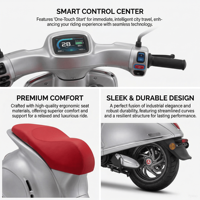 Scooter à essence 150CC certifié EEC EURO 5, 4 temps, refroidissement par air, scooter à essence élégant avec frein à disque CBS, directement de l'usine