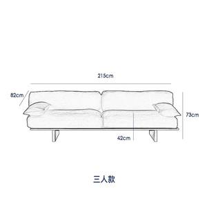 Vintage Style Solid <b>Wood</b> <b>Sofa</b> Three Seater Straight Line Design Retro Fabric Upholstered For Small Living Rooms And Guesthouses - Product Image 3