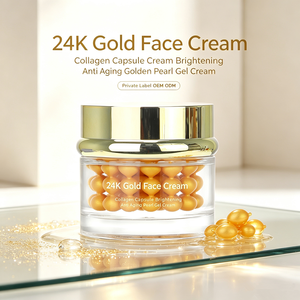 ครีมหน้าทองคำ 24K แบรนด์ส่วนตัว รับผลิตแบบ OEM ODM ครีมแคปซูลคอลลาเจน ปรับผิวกระจ่างใส ต่อต้านริ้วรอย ครีมเจลไข่มุกทองคำ - Product Image 4