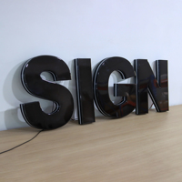 Enseignes LED publicitaires RGB extérieures 3D en acrylique personnalisées, enseignes LED extérieures