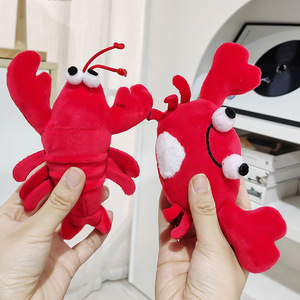 Kawaii Cartoon Lobster <strong>Crab</strong> <strong>Plush</strong> Keychain Set-Stress Relief Funny Smiling Face Super <strong>Soft</strong> <strong>Plush</strong> Toy for Bag - Product Image 5