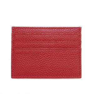 Tarjetero de Cuero Genuino X418 para Hombre y Mujer, Delgado, con 7 Ranuras, Cartera de Cuero Real para Tarjetas de Crédito, Monedero para Tarjetas Bancarias, Logotipo Personalizado - Product Image 1