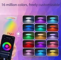 Lampu Downlight LED Zigbee Tuya Smart Home RGB Warm/Cool Light, Model Tipis 6W dengan Pengatur Waktu via Aplikasi, Lampu Pintar untuk Penggunaan di Rumah