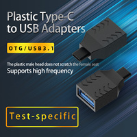 Konverter Antarmuka Uji Berkualitas Tinggi 36W OTG USB A Female ke Adaptor Tipe C 3A USB3.1 Konektor Pengisian Daya dan Data untuk Ponsel Laptop