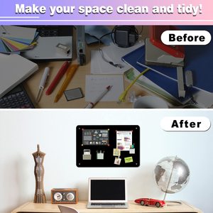 Panel de Pared Magnético Negro para Comercio Electrónico Transfronterizo, Tablero de Exhibición de Metal para Notas Adhesivas Magnéticas, Fotos y Cartas - Product Image 4