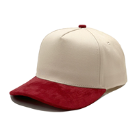 Nuovo Cappellino da Baseball alla Moda con Logo Personalizzato, 5 Pannelli, Visiera in Camoscio Bicolore, Cappello da Baseball Vuoto Personalizzabile con Ricamo Logo