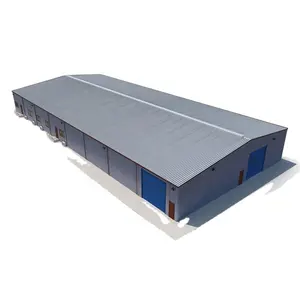 China Supplier Modern Design Double Slope Bolted Connection Steel Structure Prefabricated Warehouse