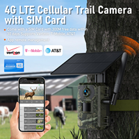 4G Lte Trail Camera, 2.5K Video Wildlife Monitoring Camera Met Zonne-Energie, Nachtzicht Met 2 Weg Audio Game Cam Waterdicht