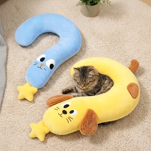En gros, Coussin de cou pour animaux de compagnie (chats et chiens) à motif de dessin animé avec point d'interrogation, Coussin de bureau électrique extensible, Jouets en peluche <span class=keywords><strong>chat</strong></span> mignons, Doux et confortable - Product Image 6