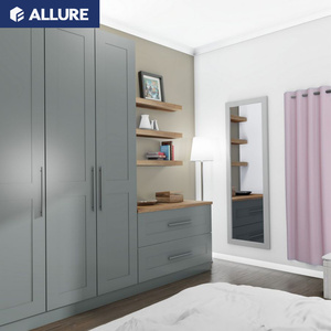 Allure-Muestra de laminado abierto, acrílico coreano, diseño de muebles de armario de 4 puertas para dormitorio - Product Image 5