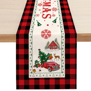 Manteles <span class=keywords><strong>navideños</strong></span> <span class=keywords><strong>de</strong></span> poliéster rojo para Decoración <span class=keywords><strong>de</strong></span> <span class=keywords><strong>mesa</strong></span>, manteles <span class=keywords><strong>navideños</strong></span> para el hogar, venta al por mayor - Product Image 4