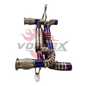 Unidad de Silenciador Vortex de Titanio con Tratamiento Térmico en Color Morado para Lamborghini Huracán STO 5.2L con Kit de Válvula Neumática de Desvío Acústico - Product Image 2
