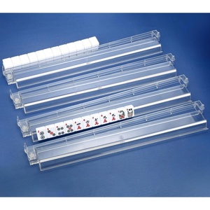 Juego de Mahjong de Acrílico Transparente Moderno <span class=keywords><strong>y</strong></span> de Lujo, con Soporte para Fichas, Dos en Uno, Portátil, Duradero <span class=keywords><strong>y</strong></span> Ecológico - Product Image 1