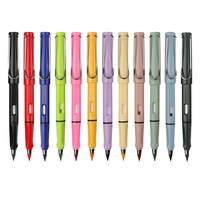 Nouveautés : Accessoires de papeterie créatifs – Crayons mécaniques éternels Kawaii 12 couleurs avec impression UV, mine de 0,5 mm, non solubles