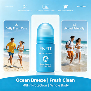 Ocean Breeze Alcohol Free Whole Body <strong>Deodorant</strong> Roll On for Unisex Aluminum Free 72 Hour Odor Control Fresh Scent - Product Image 3