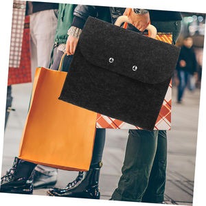 Nouveau Style recyclé organisateur bureau d'affaires poignée <span class=keywords><strong>en</strong></span> <span class=keywords><strong>bois</strong></span> feutre sac imprimé LOGO Portable fichier sac <span class=keywords><strong>de</strong></span> transport affaires - Product Image 5