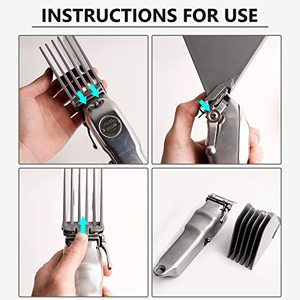 <span class=keywords><strong>Pettine</strong></span> <span class=keywords><strong>tagliacapelli</strong></span> 3 pollici guide protettore De Peine Para Cortadora De Dabello 8 pezzi copri <span class=keywords><strong>pettine</strong></span> adatto per la maggior parte delle Clipper Wahl - Product Image 6