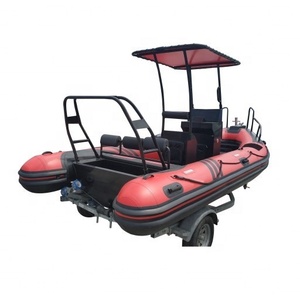 12.4ft RHIB 3.8m PVC Hyaplon patrol bateau côtelé à coque en aluminium - Product Image 5