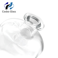 Botol Minuman Keras Kosong dengan Logo Kustom Langsung dari Pabrik, Botol Vodka Gin 200ml 500ml 700ml 750ml, Botol Kaca dengan Penutup untuk Wiski