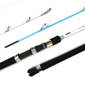<span class=keywords><strong>Canne</strong></span> à pêche spinning OEM en fibre <span class=keywords><strong>de</strong></span> carbone bleue, <span class=keywords><strong>action</strong></span> moyenne rapide, pour jigging et pêche à la <span class=keywords><strong>mouche</strong></span>, 1,8m 2,1m 2,4m 2,7m, poignée composite EVA - Product Image 1