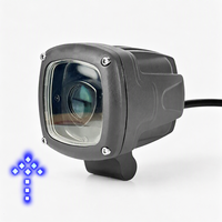 Lampe de signalisation LED 27W pour chariot élévateur, flèche bleue, lampe de sécurité IP67 étanche en aluminium, éclairage de travail pour chariot élévateur et entrepôt 10-80V DC