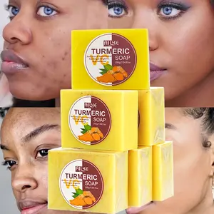 AILKE Nature Organic Original Honey Turmeric Skin Whitening Kojic Acid Soap Private Label Turmeric & Kojic Acid Soap