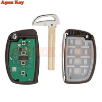 Coque de clé de voiture intelligente 4 boutons, télécommande 433 MHz, puce ID47, pour Hyundai Tucson 2018-2020, FCCID:95440-D3510 TQ8-FOB-4F11