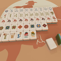 Jeu de Mahjong Américain Personnalisé en Gros, 160 Tuiles, Thème Cowboy Western, Tuiles de Mahjong en Acrylique, Jeu de Table Familial