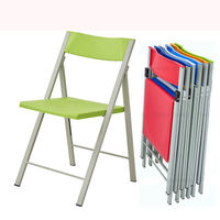 Chaise de formation pliable sans accoudoirs en plastique empilable pour salle de conférence, usage intérieur/extérieur, idéale pour les invités