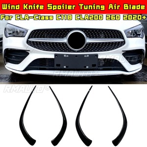 สำหรับ Mercedes Benz CLA-Class C118 CLA200 260 2020+ ชุดแต่งสปอยเลอร์กันชนหน้าแบบ Wind Knife พร้อม Air Blade และ Splitter ด้านข้าง อุปกรณ์ตกแต่งรถยนต์ - Product Image 1