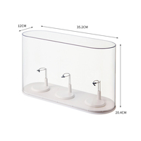 Boîte de présentation transparente tout-en-un pour poupées en peluche Labubu, organisateur de rangement anti-poussière pour figurines avec crochet