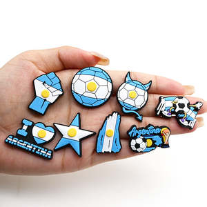New Arrival Argentina <strong>Football</strong> Shoe <strong>Charms</strong> Wholesale New Pvc Designer Shoe Decoration Clog Inside Out Shoe <strong>Charms</strong> - Product Image 2