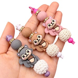 Cl Squirrel <b>Lipstick</b> With 3D Animal Cap Food Grade Silicone Beads Nourishing Makeup For Women - Product Image 5