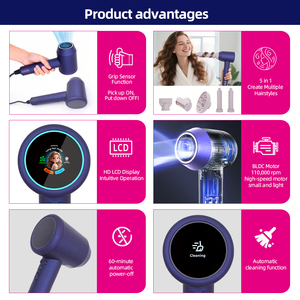 Secador de Pelo Profesional EFA D158 Multi-Styler <span class=keywords><strong>Pro</strong></span> Max 2000W |   Sensor de Agarre |   Iónico |   Pantalla LCD |   Accesorios de Estilismo |   Hotel - Product Image 4