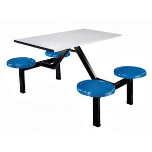 Mobili scuola mensa mobili in fibra di vetro fisso tavolo da <span class=keywords><strong>pranzo</strong></span> e sedie per il personale degli studenti - Product Image 1