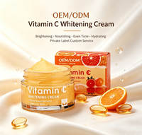 Crème Visage Anti-rides Éclaircissante et Blanchissante Bio à l'Arbutine et Vitamine C, Marque Privée OEM/ODM, 50g